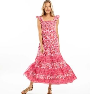 NEW Bindu Julieta Maxi Dress in Pink Paisley Size S